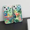 Jungle Art Illustration Snake Cats Sloth Tempered Glass For Iphone 14 13 12 11 Pro Mini XS MAX 14Plus X XS XR Fundas