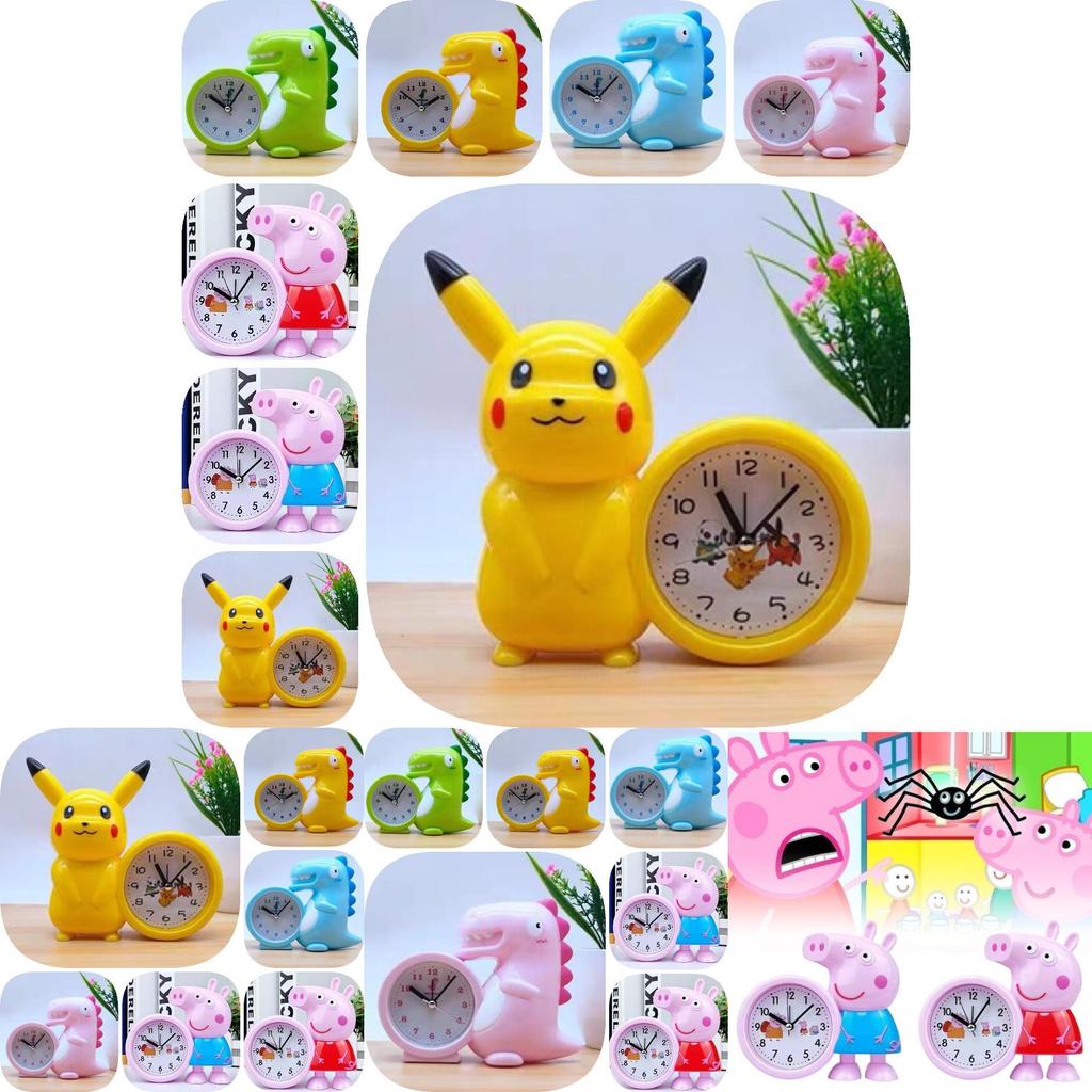Adorable Cartoon Alarm Clock For Kids Stylish Design Large Lcd Display Battery Operated