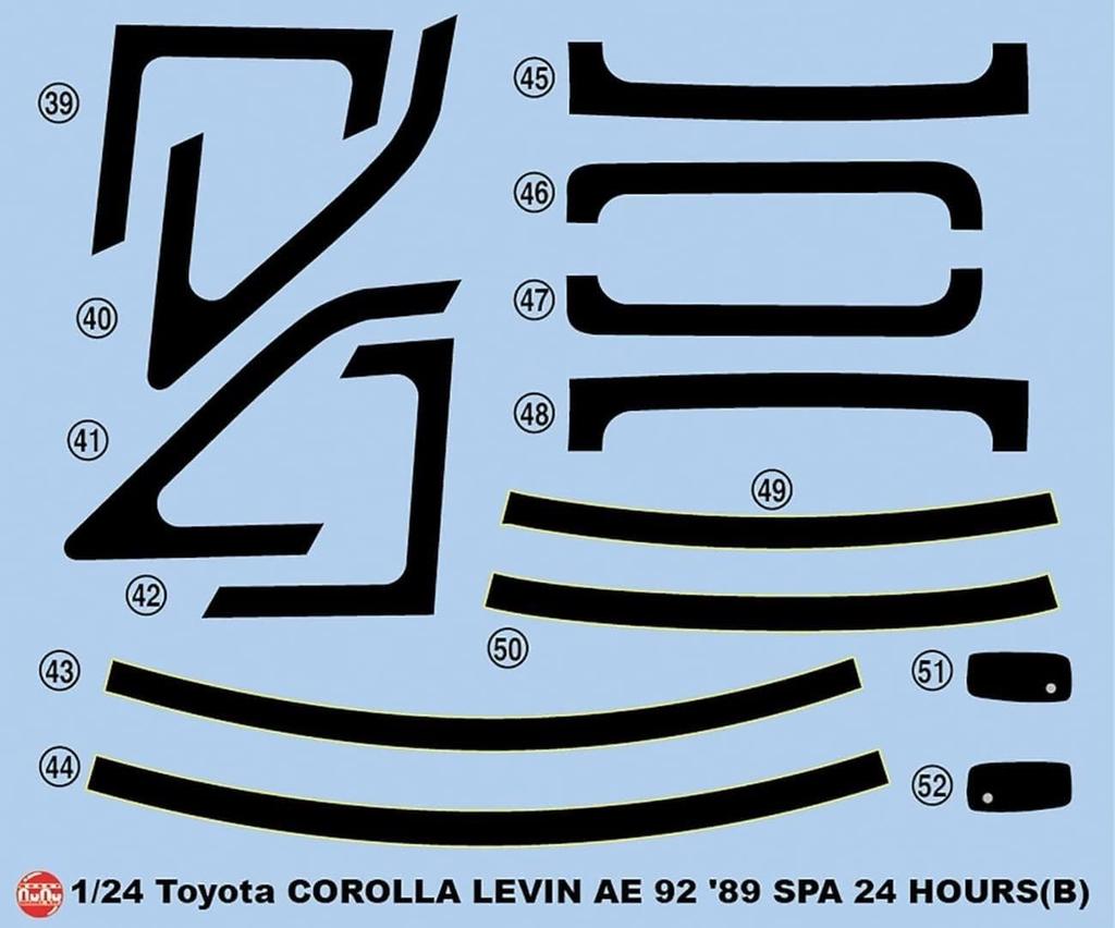 Racing Series Toyota Corolla Levin AE92 1989 Spa 24 Hours Race with Masking Sheet Plastic Model PN24016MSK PLATZ/NuNu 1/24