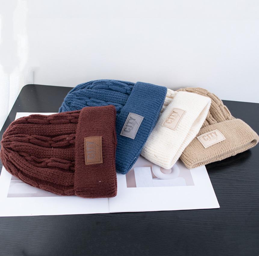 Unisex Letter Label Beanie Hat Fashion Winters Hats Male Female Outdoor Classic Keep Warm Winter Cap