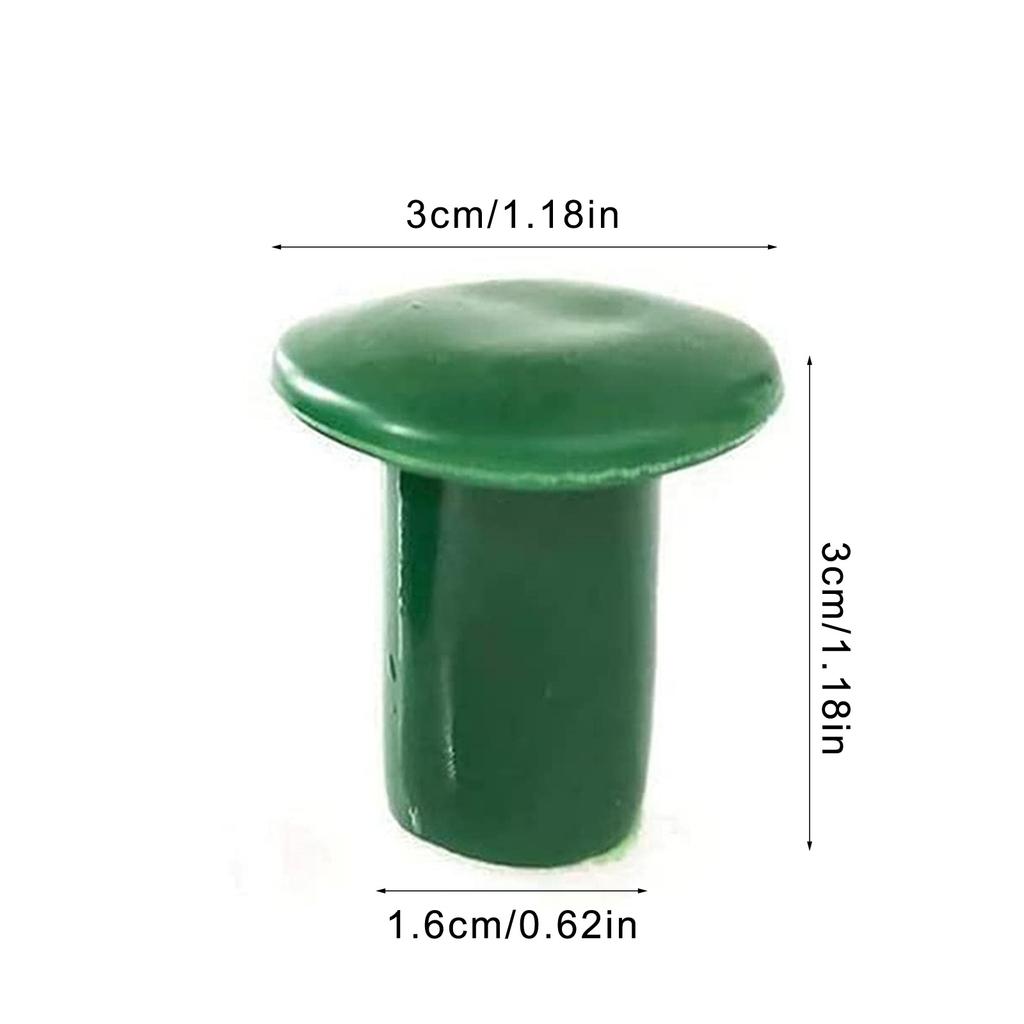 36Pcs Green Bamboo Canes Stick End Caps PVC For Injury Prevention for Home Garden Fence Stick Safety Cane Caps