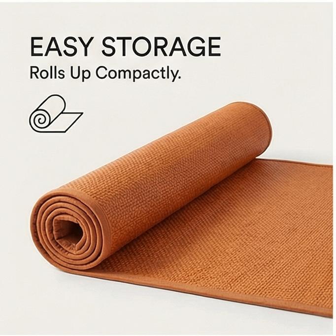 Double-Sided Natural Rattan Ice Silk Cooling Mat, Foldable Fitted/Flat Sheet, 2025 New Summer Air-Conditioned Mat for Home & Dorm