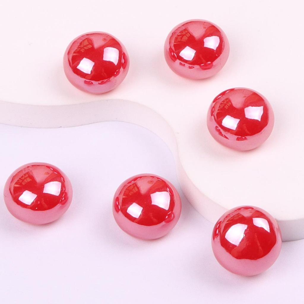 12mm Round Half-Face Steamed Bun Beads for DIY Crocs, Earrings, Hair Clips, and Jewelry Accessories.