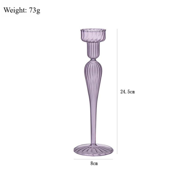 Creative European-style Glass Candlestick Home Decorations Wedding Table Centerpiece Party Decor Candlestick Housewarming Gift