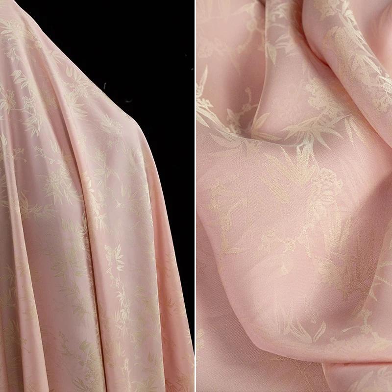 New Chinese Jacquard Fabric Rayon Satin Tang Suit Jacket National Style Coat Cheongsam Two-color Imitation Silk Acetate Fabric