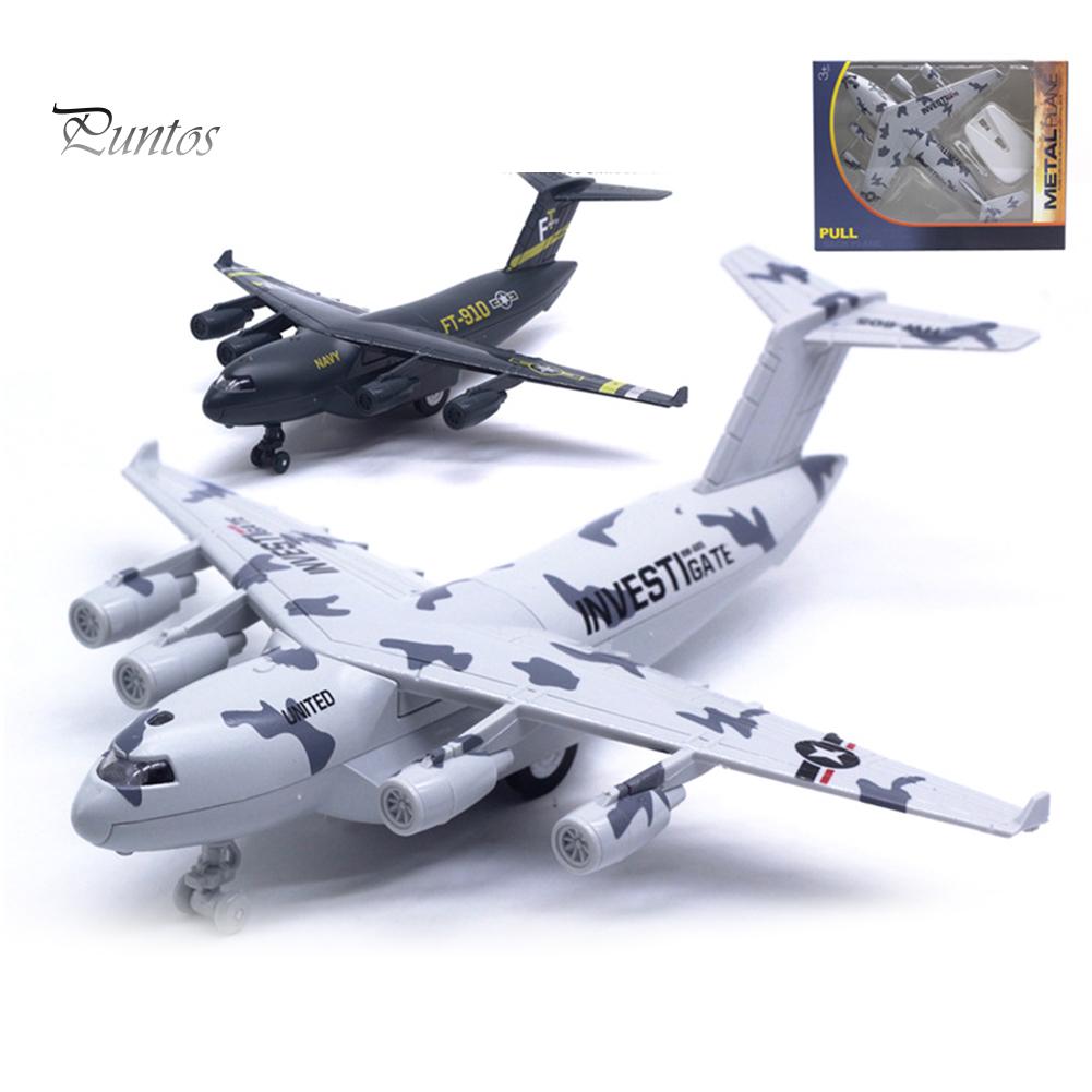 Puntos Education Toy Diecast C17 Transportní letadlo Zatahovací lehký model letadla