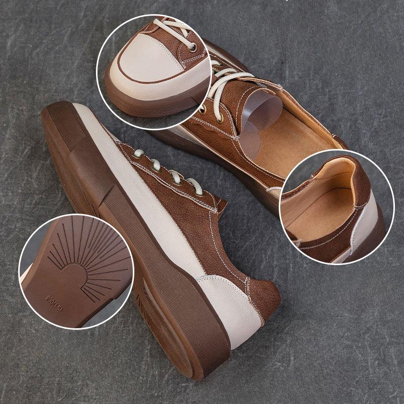 Retro and Versatile Thick-soled Women's Insole Height-increasing Casual Women's Shoes