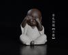 10cm Height Purple Clay Tea Pet Four Bu Little Monk Ornament Zen Tea Play Creative Buddhist Ceramic Crafts Decoration Shami