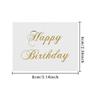 50PCS DIY Happy Birthday Wedding Party Gold Stamping Thank You White Greeting Card Handwriting Message Cards