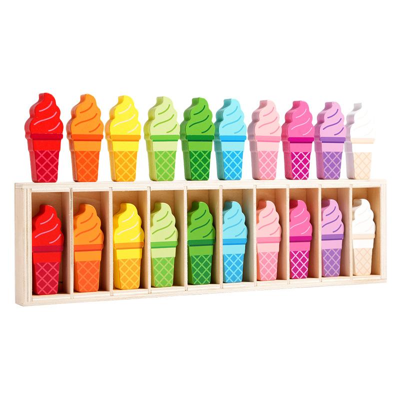 

Creative Ice Cream Matching Interactive Activity Memory Brain Training Colour Cognition Educational Instructive Playthings designed for Children Boys