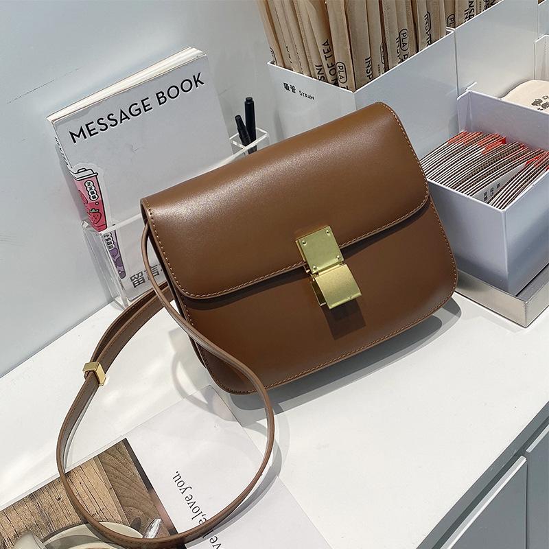 

Сумки для женщин, Универсальная маленькая квадратная сумка в ретро-стиле для женщин, Новая текстурированная сумка-коробка из натуральной кожи, сумка-тофу, Сумка через плечо для осени и зимы Large