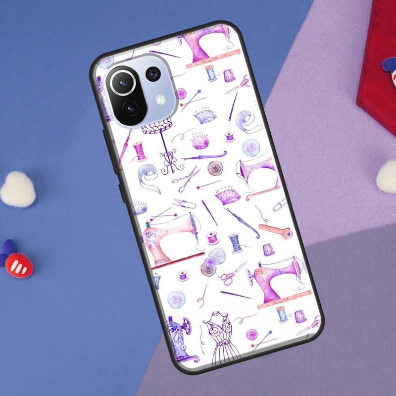 Sewing Machine Cover For Xiaomi 13 14 Ultra 11T 12T 13T 14T Pro POCO X7 Pro X3 X5 F3 F5 F6 M6 X6 Pro Case