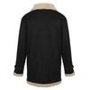 Men's Thickened Long Sleeves Coat Faux Leather Fleece  Jacket Outerwear