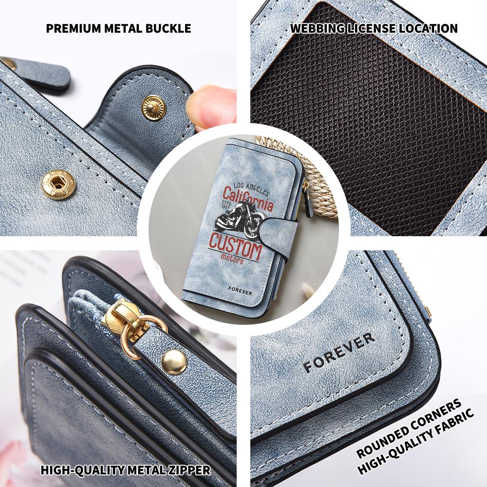 Men's Biker Style Long Wallet Fashion Vintage Card Holder Casual Purse