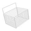 Wall Mounted Storage Basket No Drilling Adhesive Metal Wire Hanging Basket for Kitchen Food Pantry Bathroom Organization