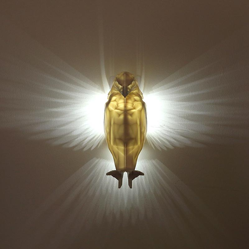 Bird Wall Lamp Halloween Owl Eagle Shape Projector Modern Creative Atmosphere Sconce Light 3D Print Body Animal Lighting Lustre