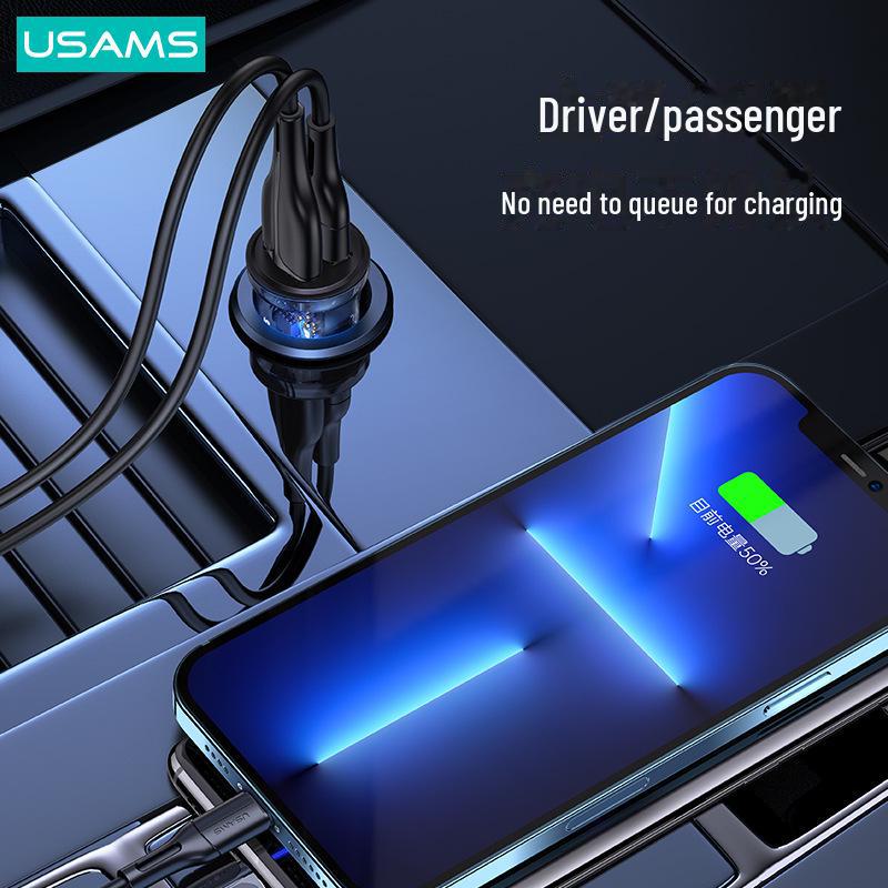 Youshengshi 3A Transparent Mini Car Charger for Cigarette Lighter