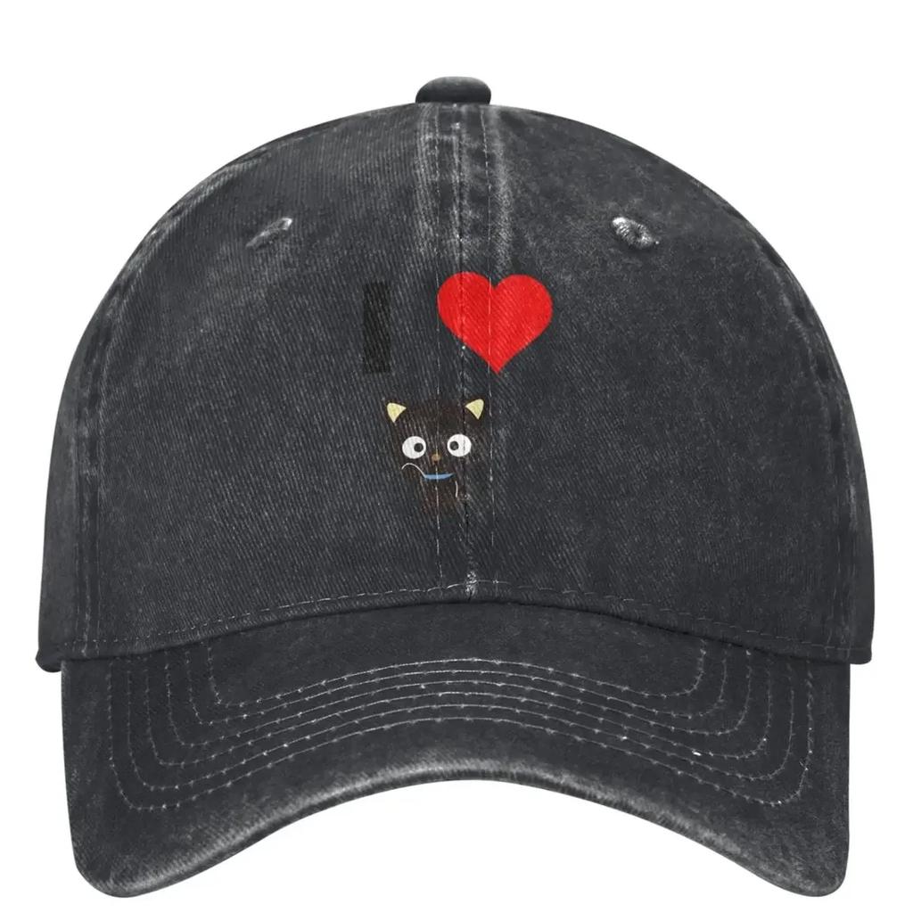 I Love Chococat Sweet Valentine Baseball Cap Couple Women SunProof Trucker Hat Summer Stylish Hiking Fishing Baseball Caps