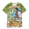 3D Hayao Miyazaki Cartoon Totoro Pattern Printed Casual Short Sleeved Children's Boy T-shirts - Soft Medium Stretch Fabric Summer Relaxed Fit Clothing