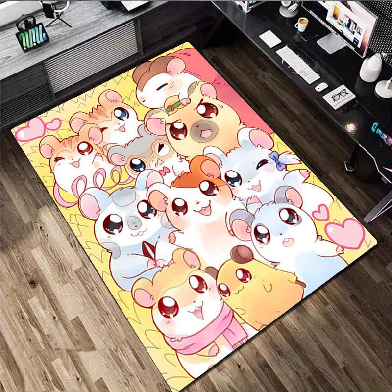 Hamtaro Print Rug - home decoration Carpet For Living Room Bedroom Flooring Computer Chair Area Rug
