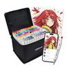 120-Color Illustration Marker Set with Free App, Thick Alcohol Pens, Professional Use, for Manga Artists, Kids, and Adults