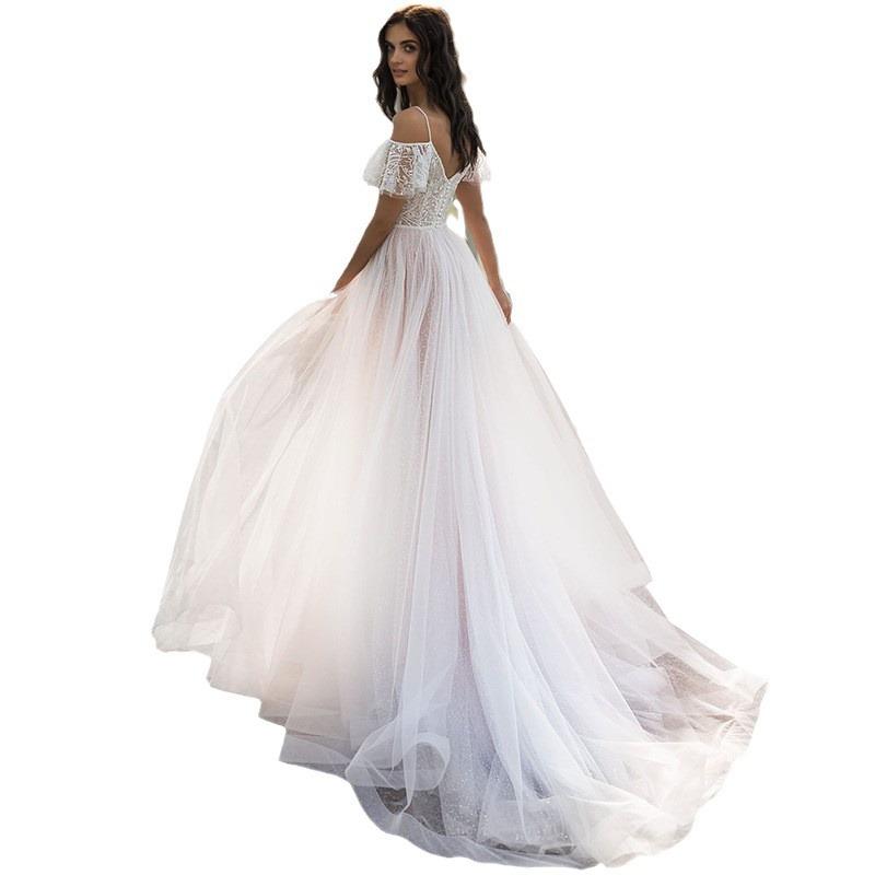 Nouvelle robe de mariée européenne et américaine grande taille printemps slim fine robe en dentelle pour personnes fortes