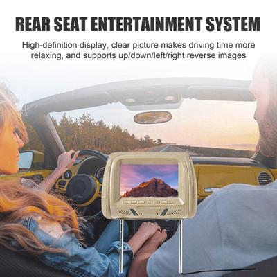 Yousheng 7" Car Headrest DVD Player 2 Screens Remote Control Display MP5 Control 16:9 LCD Video Player for Car Rear Seat Entertainment System