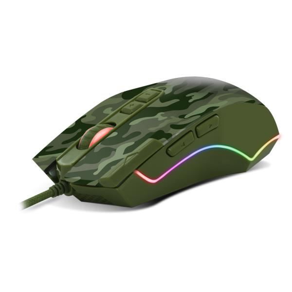 Souris - Spirit Of Gamer - Elite-M50 Army Edition - 8 boutons - Rétro-éclairage LED RGB - 4000 DPI