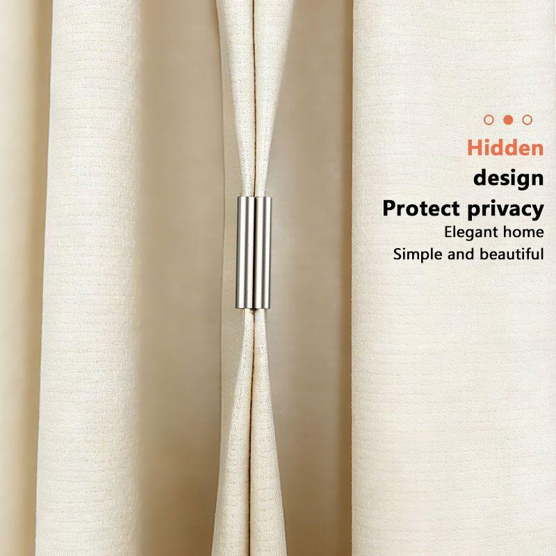 Magnetic Curtain Clips Drill-Free Strong Magnetic Curtain Clips Prevent Light Leaking for Living Room and Bedroom Curtains 5Pair