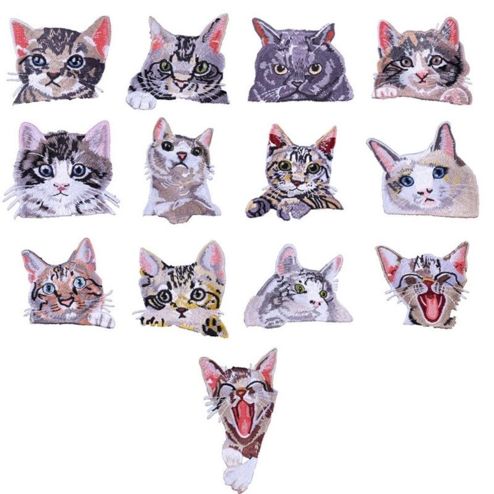 Thermoadhesive Pocket Cat Applique DIY Animal Applique Patches for Jeans/Jacket
