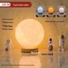 Rotating Moon Lamp Night Light—Creative Bedside Atmosphere Lamp for Bedroom or Desk