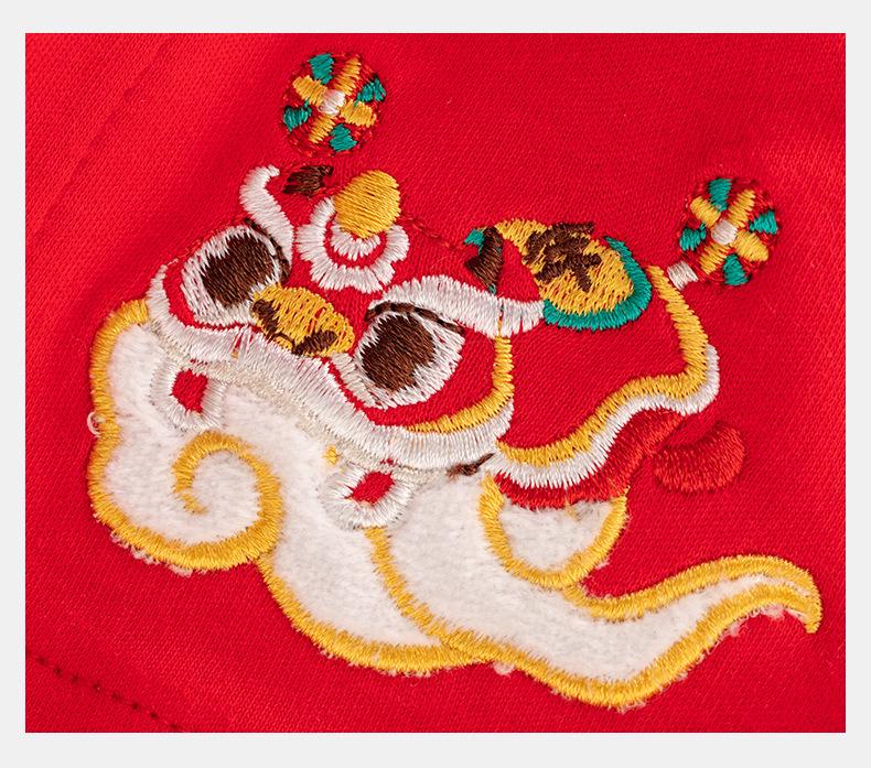 Chinese Style Newborn Long Sleeve Two-Piece Look Romper - Autumn Baby Bodysuit for Crawling
