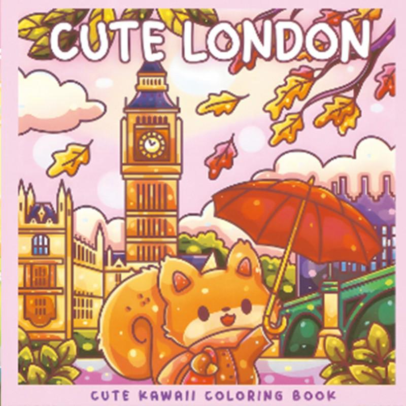 Cross-Border Adult & Teen Coloring Book: Cute Animal Characters for Easy Coloring