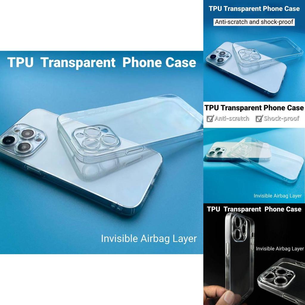 New 15 Apple Phone Case Transparent Tpu Material All-around Protection