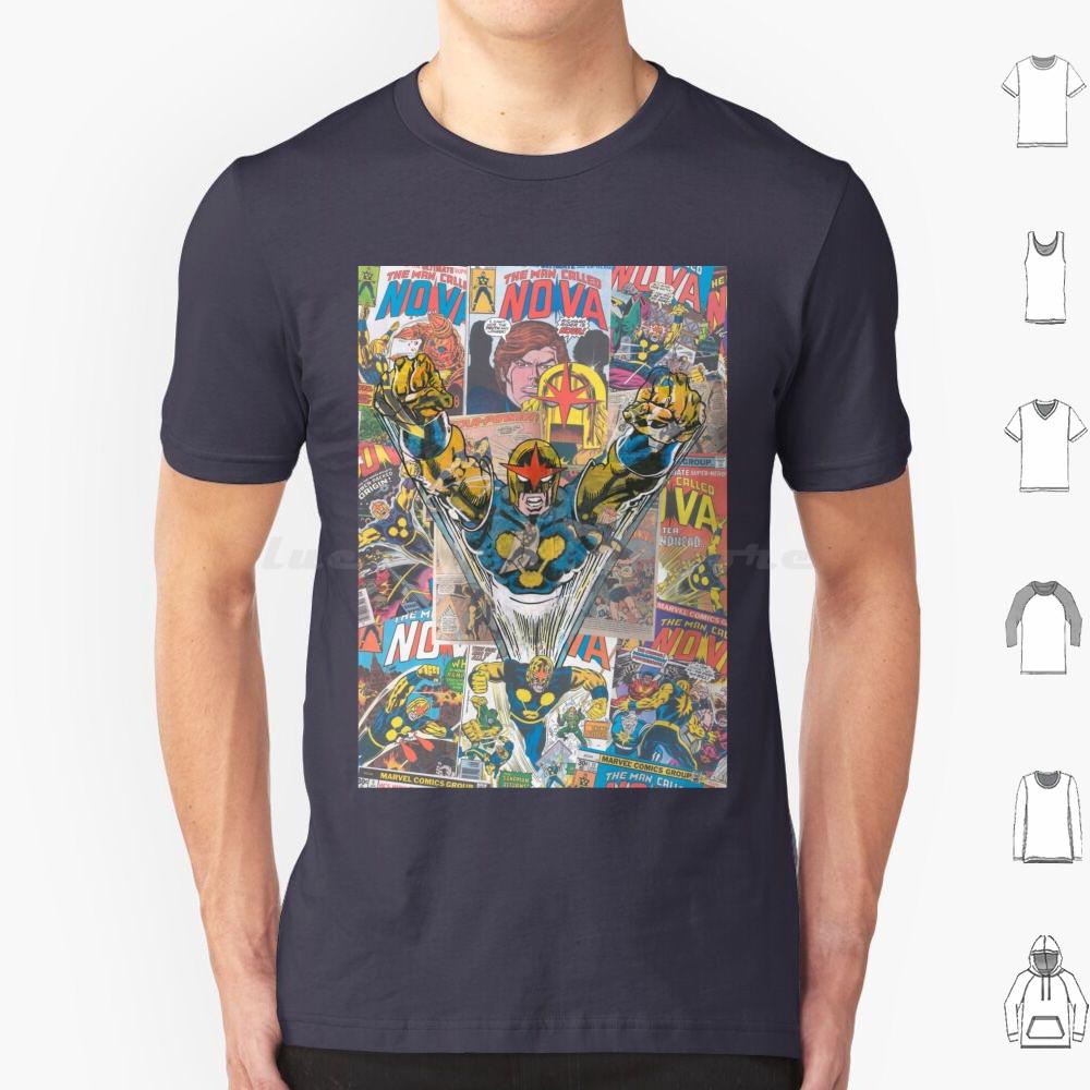 Vintage Comic Nova T Shirt Cotton Men Women DIY Print Vintage Comic Nova Superhero