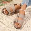 Fashion Aphixta Women Classic Slides Cork Clogs Slippers For Women Summer Beach Sandals Outdoor Suede Clogs Sandals Adjustable Buckle