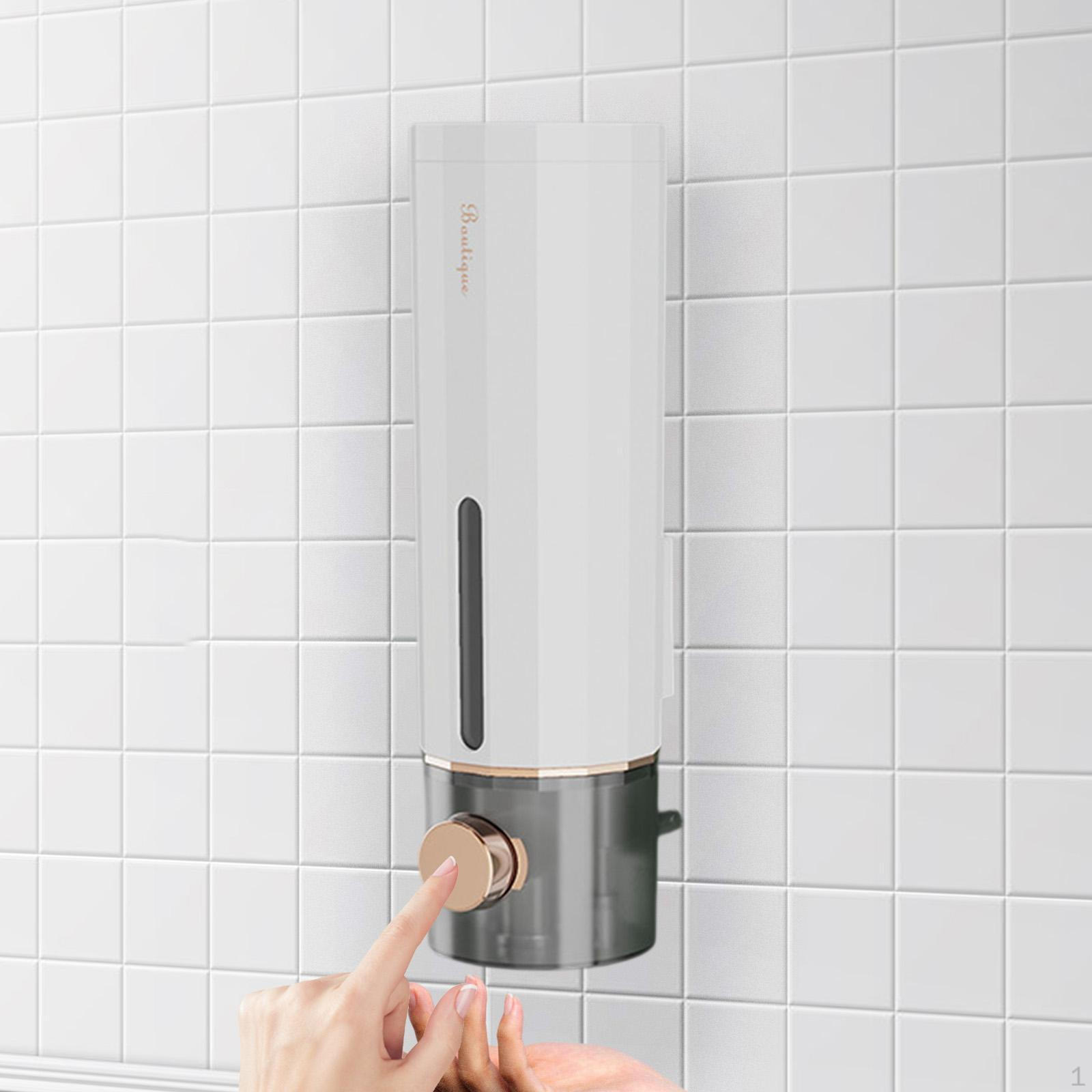 

Диспенсер для мыла для мытья рук, настенное крепление, 450 мл, нажимной тип, без сверла, лосьон для белый