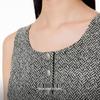 Veromoda Women's 2025 Spring Herringbone Mesh Trim Dress