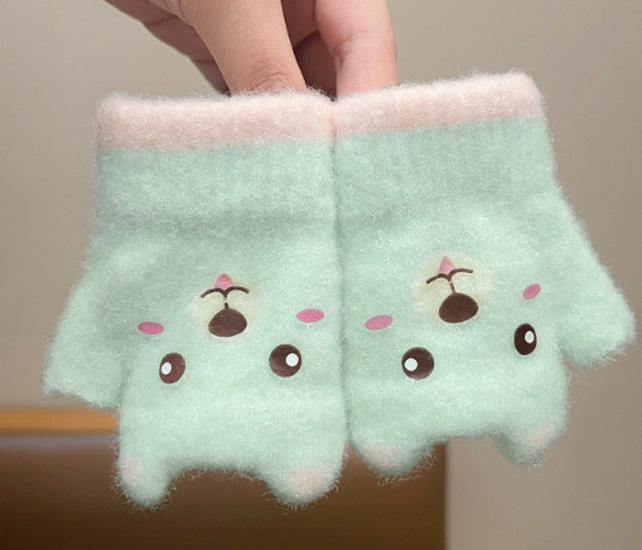 

Children s Cute Half-Finger Gloves for Autumn and Winter