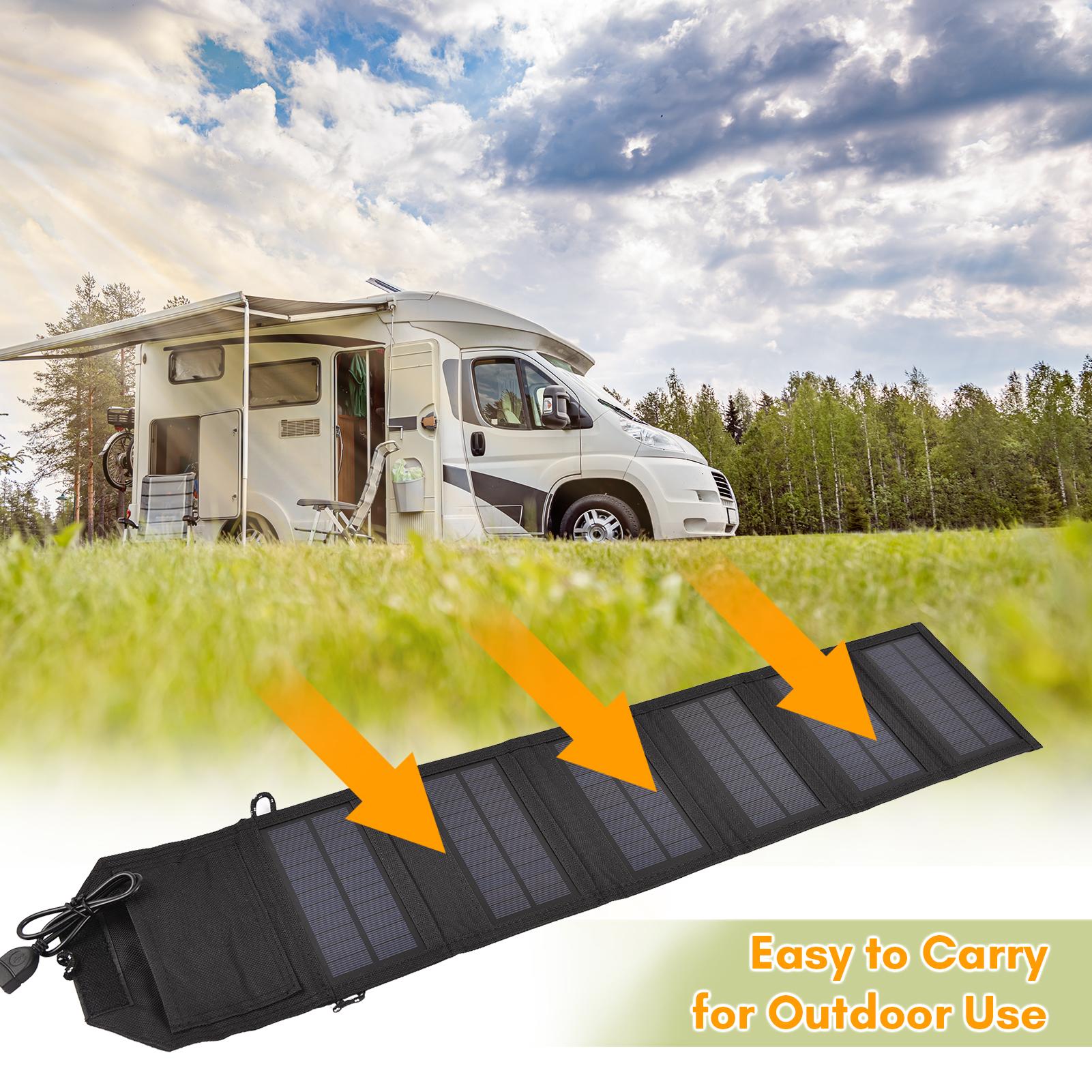 

10.5 W Portable Solar Charger Foldable Solar Charger with USB Solar Panel Portable Solar Power with USB Output чёрный