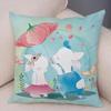 Cartoon Animal Pattern Decorative Pillowcase Car Sofa Square Cushion Pillowcase