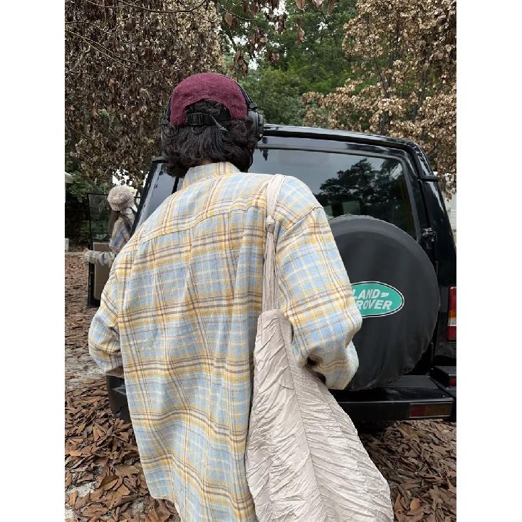 

Рубашка с длинным рукавом с буквенным принтом 2024 года в японском стиле в стиле Гонконга, свободная рубашка для мальчиков, летнее модное универсальное повседневное пальто 2XL жёлтый