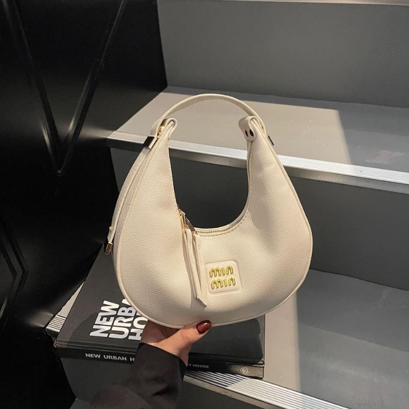 

Маленькая сумка женская новая однотонная сумка-полумесяц, праздничная сумка-мессенджер для работы, высококлассная ручная сумка