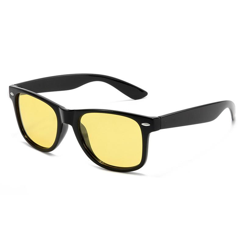 Night Driving Glasses Men Classic Square Sunglasses Uv400 Yellow Lens Sunglasses For Women Car Driving Goggles