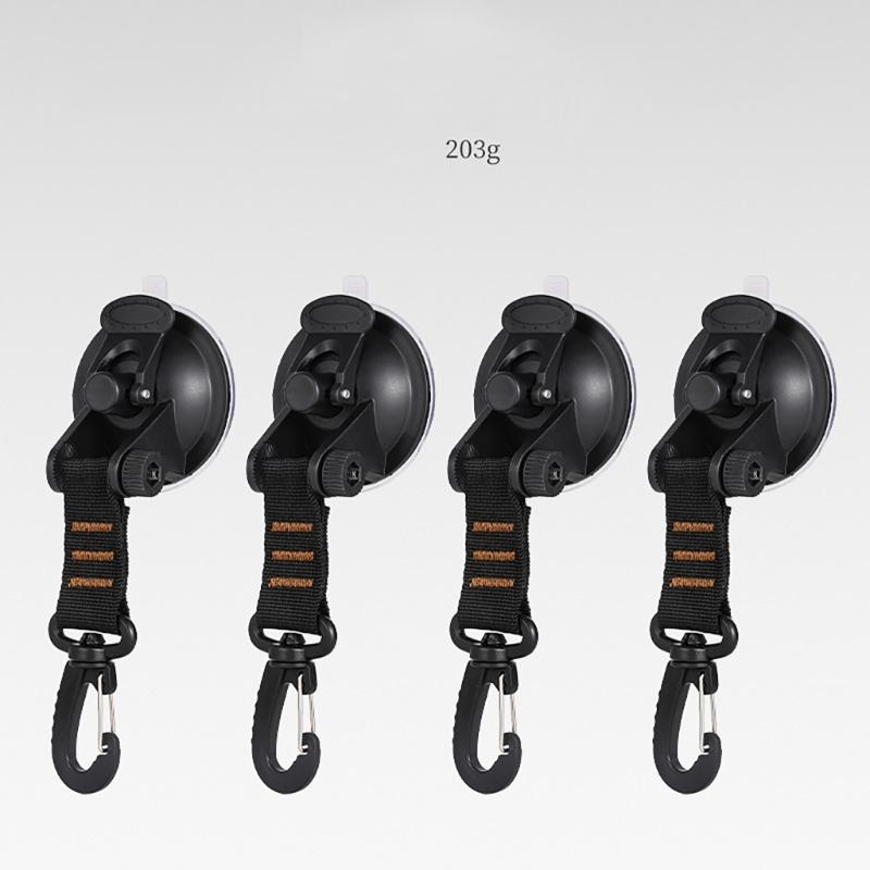 4pcs Weatherproofed Suction Hook Convenient Hanging Hook Car Roof Awnings Hook for Various Outdoor and Indoor Space
