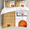 3D Basketball Duvet Cover King For Teen Boys Kids Fire Water Sports Bedding Set Ball Game Quilt Cover With Pillowcase