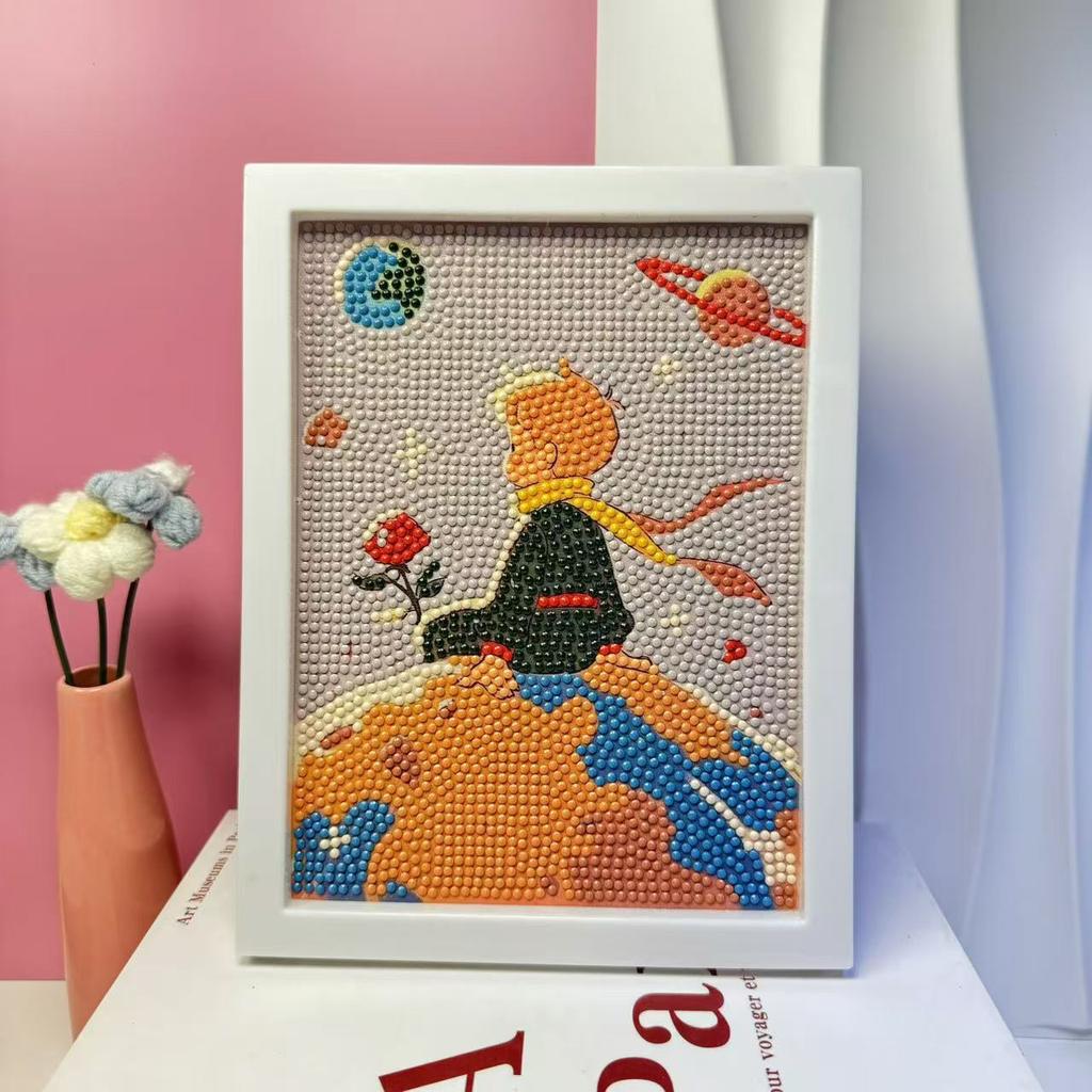 Children'S Diamond Painting Framed Handmade Diy Material Bag Sanrio Diamond Paste Painting Concentration Toy