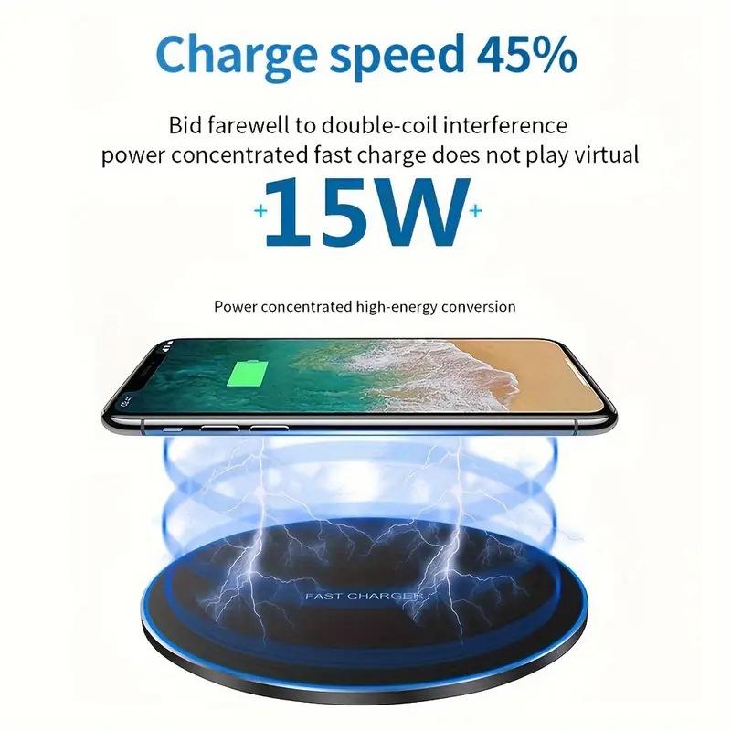 15W runder Qi-Wireless-Charger für Apple & Samsung Handys
