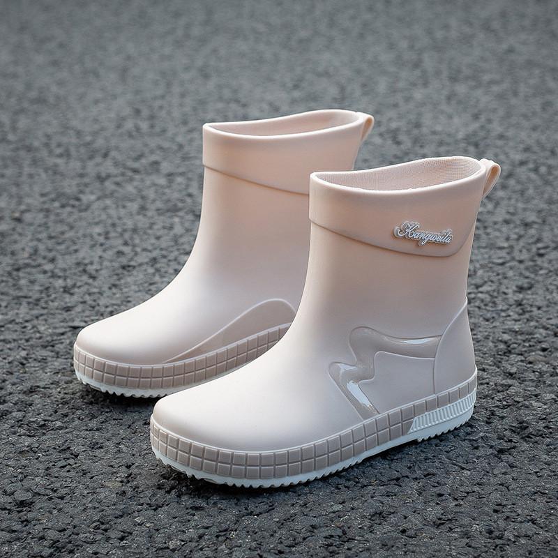 

Жіночі модні дощові черевики середньої висоти, водонепроникні та нековзкі гумові черевики, легкі бахіли, дорослі водонепроникні чоботи 40