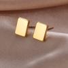 Rectangle Heart Stud Earrings for Women Stainless Steel Geometric Earrings Trend Minimalist Jewelry Valentine's Day Gifts 2026